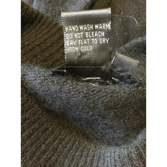 VTG Lady Angenie Women Sweater Lambswool Sequin Bead Embroidery Knit Black SZ 1X - Picture 6 of 6